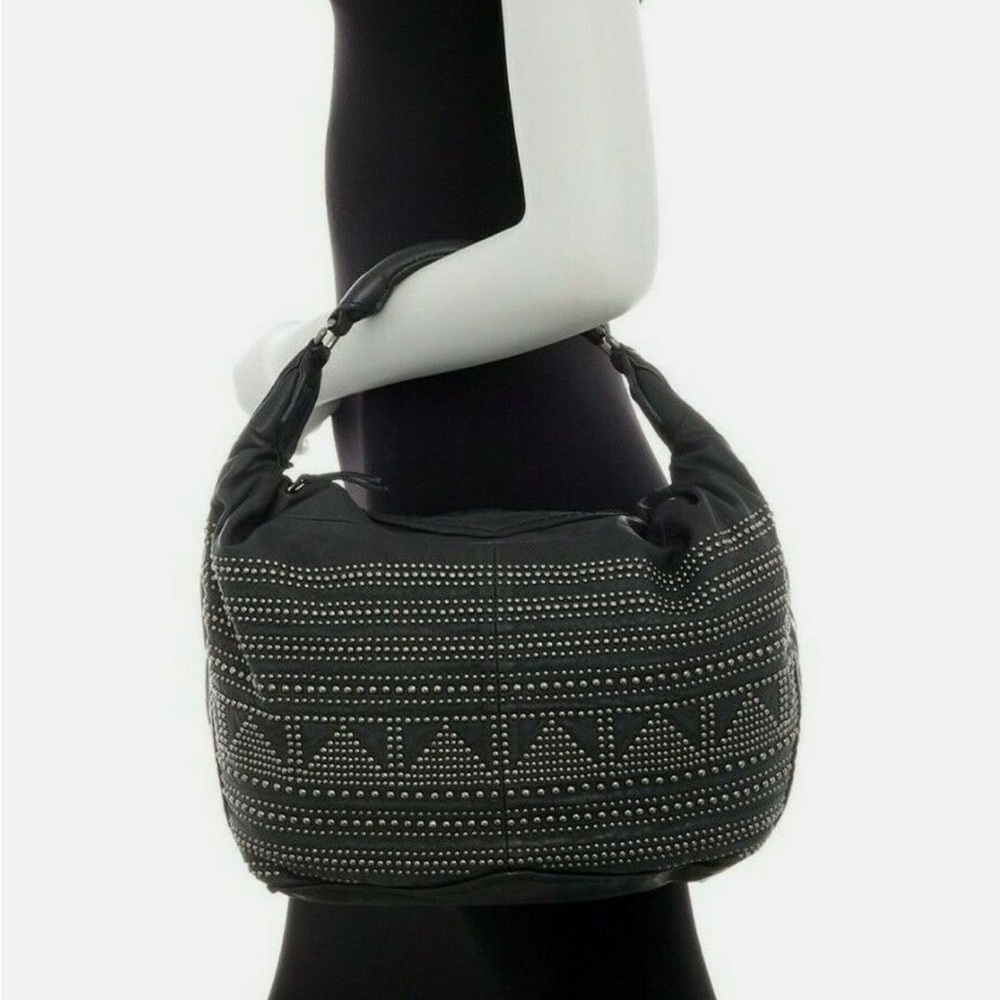Like New! Liebeskind Black Hobo Bag with Stud Accents